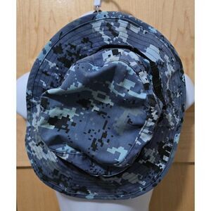 Navy Digital Camouflage Boonie Hat Size 7 1/4 Cotton/Polyester Blend